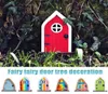 Niedliche Miniatur-Fenstertür aus Holz, Feenzwerg, Märchentor, Garten-Rasen-Ornament, Miniatur-Fenster und Tür, Heimdekoration, Q08119447071