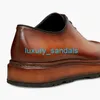 Berluti Mens Trade обувь кожа Oxfords обувь Berluti alessandro alto кожаная оксфордская обувь Формальная кожаная обувь кожа