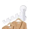 Hangers Folding Wall Mounted Clothes Hanger Drying Rack With Suction Cup Laundry Room Valet Hook Holder Balcony 5Kg Bearing Load