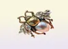 Vintage Simulated Pearl Bees Finger Rings for Women Geometric Crystal Adjustable Ring Anillos Mujer Female Gothic Jewelry3187881