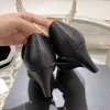 Sandales à talons hauts pour femmes de créateur Pantoufles compensées en cuir de mode d'été Chaussures de fête sexy Chaussures en cuir de créateur de haute qualité Talon haut de 6 cm avec boîte