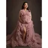 Vestido de maternidade de tule, vestido de gravidez para sessão de fotos, vestido de casamento personalizado de tule blush para chá de bebê