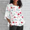 Camicette da donna Estate Casual Magliette e camicette 3D Stampato Manica 3/4 Camicia di Moda Camicetta Elegante Y2k Blusas Feminino Moda 2024 Retro Camisas