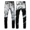 Дизайнерские мужские джинсы Ksubi, фиолетовые длинные брюки с высокой талией, рваные прямые, обычные, потертые, старые черные, сложенные, размер 28-40 DN02