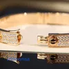 Top Qualité Luxurys Designers Bracelet Pneus de voiture Femmes Charm Gold High Edition Large Full Sky Star Bracelet Femme Placage épais 18K Rose avec boîte d'origine