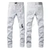 Designer Herren lila Jeans gestapelt Hosen Ksubi Tear High Street Marke Patch Loch Denim gerade Stil Streetwear Silm Mencoat