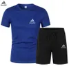 Män designer tracksuit sommar heta t short shorts s sport set märke tryck fritid mode bomull shor billig mac