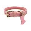 Dog Collars Cat Collar Adjustable Leather Pet Necklace Custom Puppy Kitten Name Anti-lost Accessories Waterproof Leash