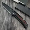 Coltello da tasca tattico HUAAO DA315 con manico in legno colorato da campeggio EDC da caccia pieghevole