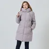 Trenchs femme Snowimage mi-long grande taille surdimensionné 100kg hiver manteau rembourré veste extérieure OfficeJacket-20