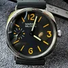 Relógios de pulso Drop Men's Relógio Mecânico Manual Retro Militar Estéril Dial Design C3 Luminoso 46mm Homenagem Relógios