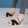 Sandals Platform Bow Women Flats Summer Casual Dress Shoes 2024 Designer Walking Slippers Flip Flops Slides Zapatillas Mujer