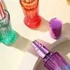 Bouteilles de parfum en verre de 14ml, Vase coloré dégradé en forme de bouteille vide rechargeable d'atomiseur de parfum d'huile essentielle