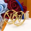 18K Gold 5 cm große HOOP-Ohrringe, modische, exquisite Designer-Ohrringe für Damen, klassischer Schmuck mit Originalverpackung