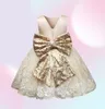 Robes de baptême de bébé à paillettes dorées robe de princesse en tulle tenue de fête d'événement 1 an robes d'anniversaire de bébé fille robe de baptême pour bébé L2022296