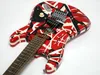 Série rayée Frankie rouge avec rayures noires Relic Franken guitare