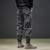 Pantaloni da uomo Cargo Zipper Multi-tasche Casual Tattici Militari Esercito Pantaloni dritti larghi Tuta da uomo Elastico in vita