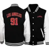 Los Angeles California USA Stad Retro Letter Herenkleding Losse mode Honkbaluniform Outdoor Biker Reisjas Herenjas 240102