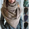 Scarves Women Autumn Winter Solid Color Button Star Soft Wrap Thick Warm Scarf Shawl