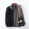 Vestes pour hommes hiver coupe-vent veste chaude en plein air en peluche vêtements d'extérieur épais manteaux en polaire double face motif de drapeau norvégien vêtements imprimés