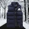 Coletes masculinos mountain bike para baixo colete jaqueta esportiva sem mangas casual veste à prova de vento puffer casacos para masculino inverno zíper pano de luxo