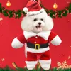 Abbigliamento per cani Vestiti natalizi per animali domestici Costume da Babbo Natale Cappotto invernale per cuccioli di gatti con abiti caldi per