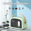 Retro Mini Radyo Taşınabilir FM Alıcı Tws Stereo Bluetooth Hoparlör Kablosuz Klasik Müzik Oyuncusu TF/AUX/USB MI3