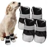 Hundebekleidung 4 Stück Schuhe für kleine Hunde Bequeme atmungsaktive Winter-Anti-Rutsch-Stiefel und Schutz-Haustierzubehör