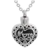 Lily Cremation Jewelry Stainless Steel Waterproof Mom Heart Urn Pendant Memorial Ash Keepsake Pendant Necklace with a Gift Bag206U