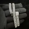 8 mm Iced Out VVS Moisanite Cuban Link Chain Men and Women s Sier Hip Hop Jewelry Test Test Test Collier
