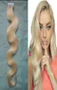 Tape-in hairextensions Remy 40 stuks 613 Bleekmiddelblond Braziliaans haar Huidinslagtape Hairextensions 100g1624044