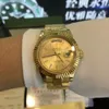 Con scatola originale Orologio di lusso di alta qualità 41mm Movimento in oro giallo 18 carati Automatico Mens GD Bracciale Orologi da uomo 08