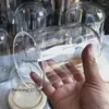 Garrafas 15 15cm vaso de cúpula de vidro transparente decoração para casa base opcional diferente capa criativa amigo favor presente casamento adereço