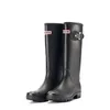 Botas de chuva femininas de borracha, botas impermeáveis foscas até o joelho, botas Wellington para trabalho em jardim 240102