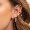 Boucles d'oreilles à tige en forme de fleur pour femme, ensemble de Piercing, Cartilage, brillant, coloré, cristal délicat, bijoux chics, KCE184