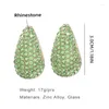 Stud Earrings Chunky Water Drop Metal Rhinestones Post For Women Multi Colors Holiday Accessories Wholesale Fashion Jewelry MQ263