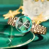 Wristwatches Top 2024 Women Watches For Ladies Stainless Steel Band Wrist Green Quartz Dropship Relojes