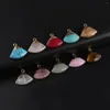 Pendentif Colliers 15pcs en gros forme de triangle améthystes naturelles quartz clair bijoux faisant bricolage collier boucles d'oreilles accessoires cadeau
