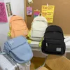 Sacos escolares femininos cor sólida casual selvagem mochila estilo coreano pequeno fresco júnior estudante mochila portátil saco de viagem