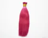 Brasiliansk rak bulk mänskligt hår för flätning 1 bunt 10 till 24 tum rosa färg hårförlängningar4966074