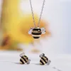 Chains Yellow Earrings Lovely Honey-Bee Animal Necklace Jewelry Sets