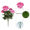 Decorative Flowers 2pcs Simulation Begonia Flower Geranium Silk Fake Wedding Home Living Room Decoration