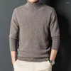 Męskie swetry Pure wełniane jesień i zimowy wysoki szyja Zagusta SWEAT KOLOROWY 440G Casual Korean Style Base Cardigan