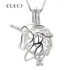 Cluci Fashion 925 Sterling Silver Unicorn Cage Pendant för kvinnor som gör pärlor halsbandsmycken 3st S181016073160