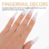 False Nails 48 Pcs Extra Long Press Full Cover Fake Plastic Art Patch Sticker Salon Tips Pp Stickers