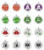 Pendant Necklaces Christmas Reindeer Snowflake 30mm Rhinestone Aroma Locket 316 Stainless Steel Essential Oil Diffuser Free 10Pads