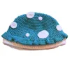 Boinas de malha chapéu engraçado cogumelo de Halloween exclusivo de crochê para festa