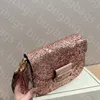 Fashionabla axelväska Mini Locking Glittery Saddle Bag Strap Pures Crossbody Designer Bag Woman Luxurys handväska axelväska dragkedja lyxväska