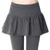 Pantalones cortos activos para mujer, mallas térmicas hasta el muslo, falda plisada delgada, pantalones, ropa de invierno