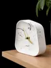 Table Clocks Nordic Style Instagram Irregular Cement Clock Study Desk Decoration Bedroom Silent Small Home